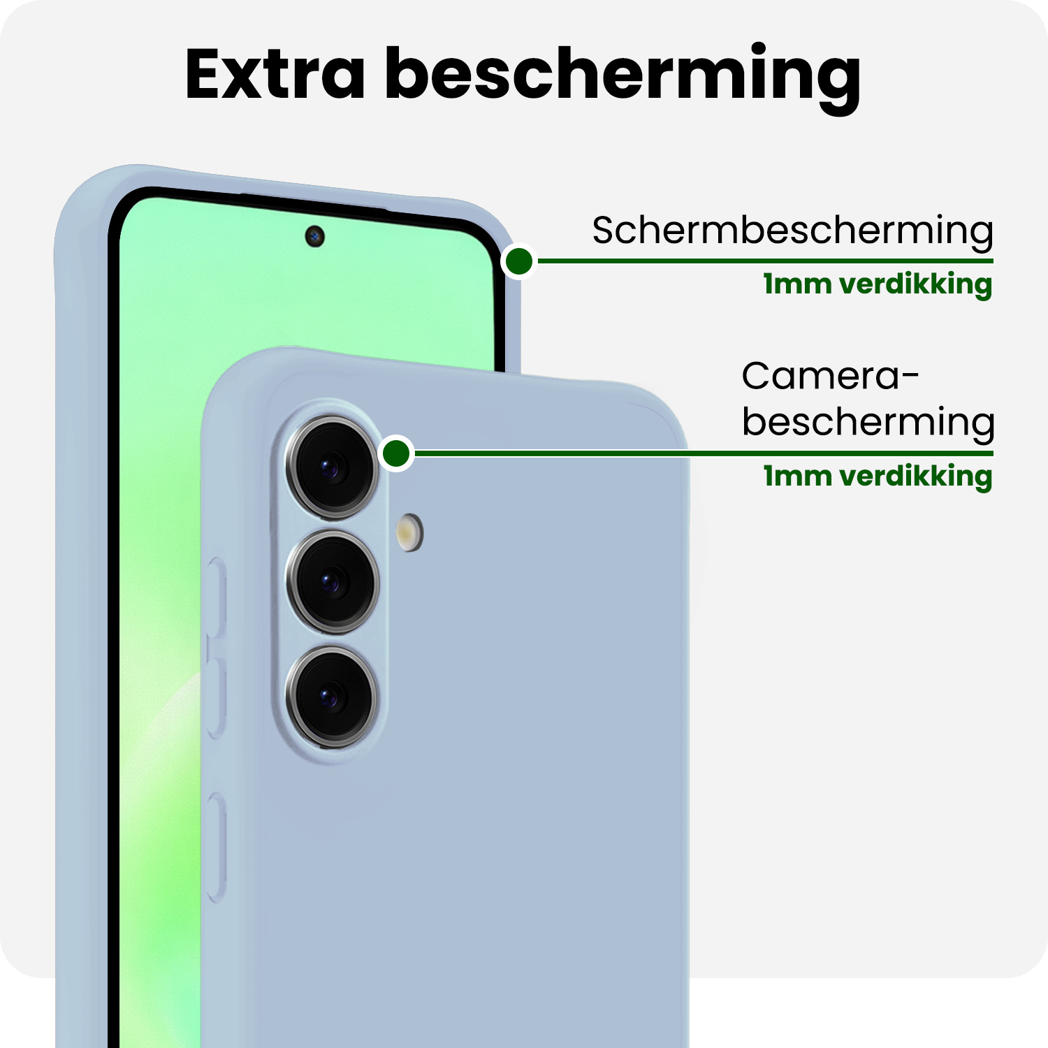 BASEY. BASEY. Samsung Galaxy A57 Hoesje Siliconen - Lichtblauw