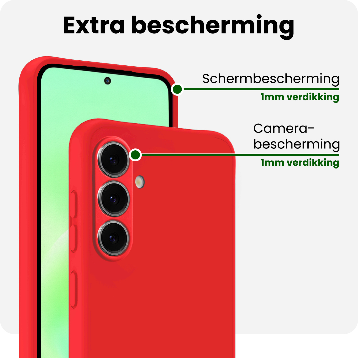 BASEY. BASEY. Samsung Galaxy A57 Hoesje Siliconen - Rood