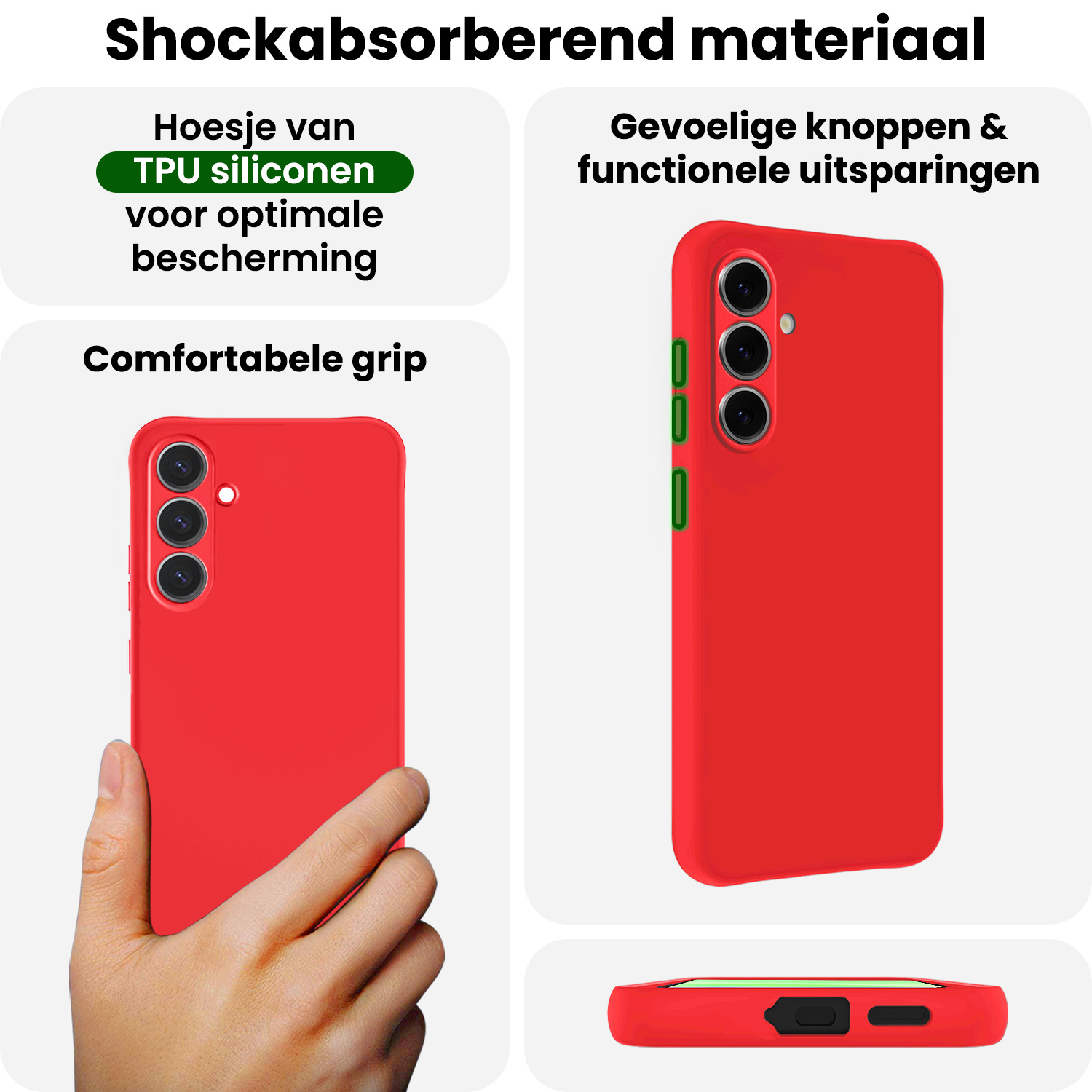 BASEY. BASEY. Samsung Galaxy A57 Hoesje Siliconen - Rood