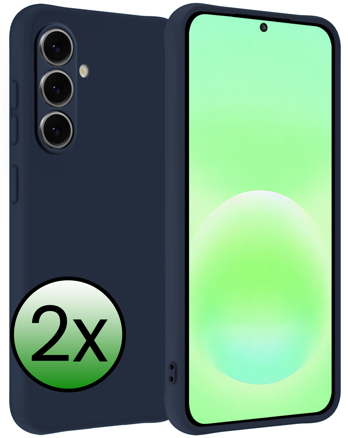 BASEY. BASEY. Samsung Galaxy A57 Hoesje Siliconen - Donkerblauw - 2 PACK