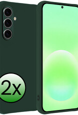 BASEY. BASEY. Samsung Galaxy A57 Hoesje Siliconen - Donkergroen - 2 PACK