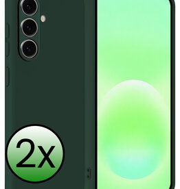 BASEY. BASEY. Samsung Galaxy A57 Hoesje Siliconen - Donkergroen - 2 PACK