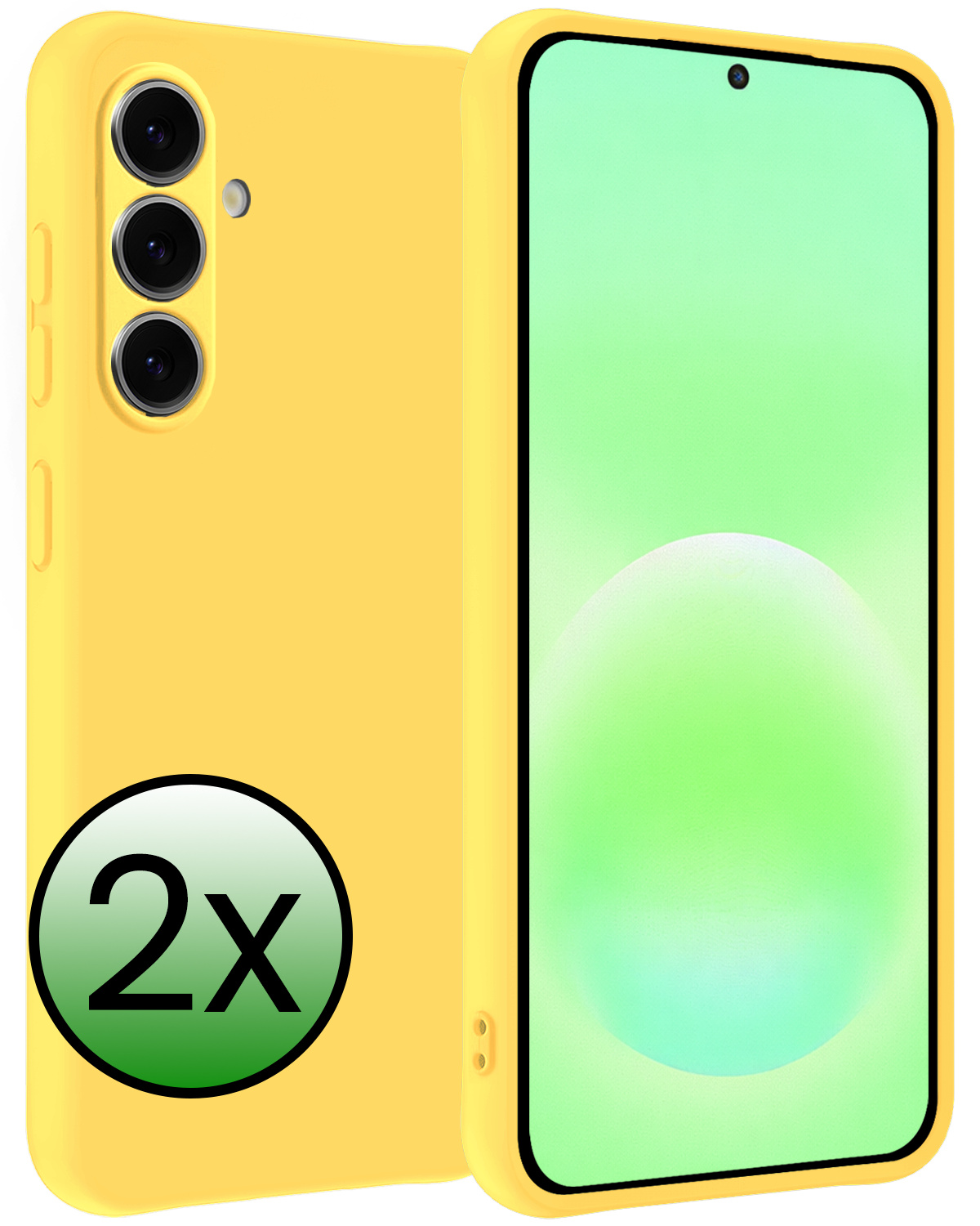 BASEY. BASEY. Samsung Galaxy A57 Hoesje Siliconen - Geel - 2 PACK