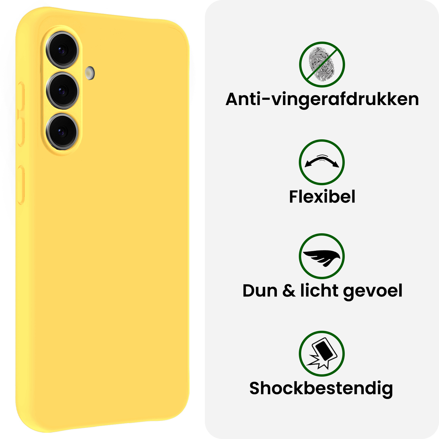 BASEY. BASEY. Samsung Galaxy A57 Hoesje Siliconen - Geel - 2 PACK