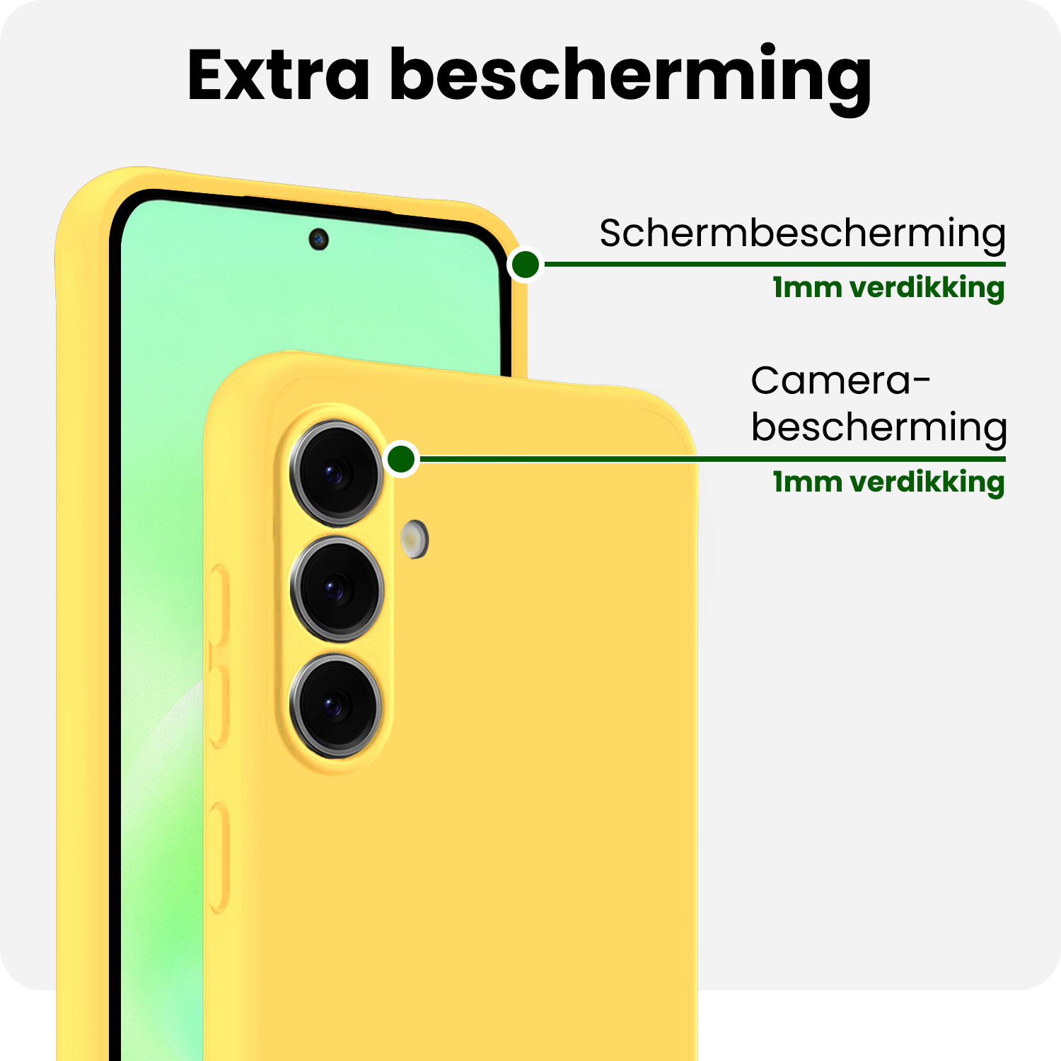 BASEY. BASEY. Samsung Galaxy A57 Hoesje Siliconen - Geel - 2 PACK