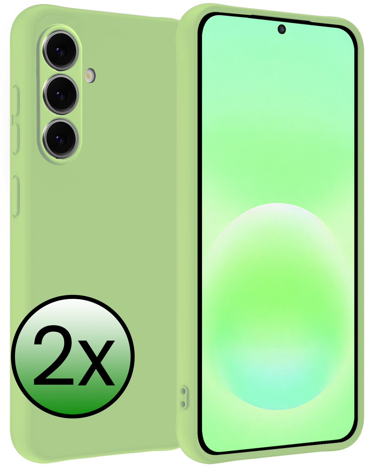 BASEY. BASEY. Samsung Galaxy A57 Hoesje Siliconen - Groen - 2 PACK