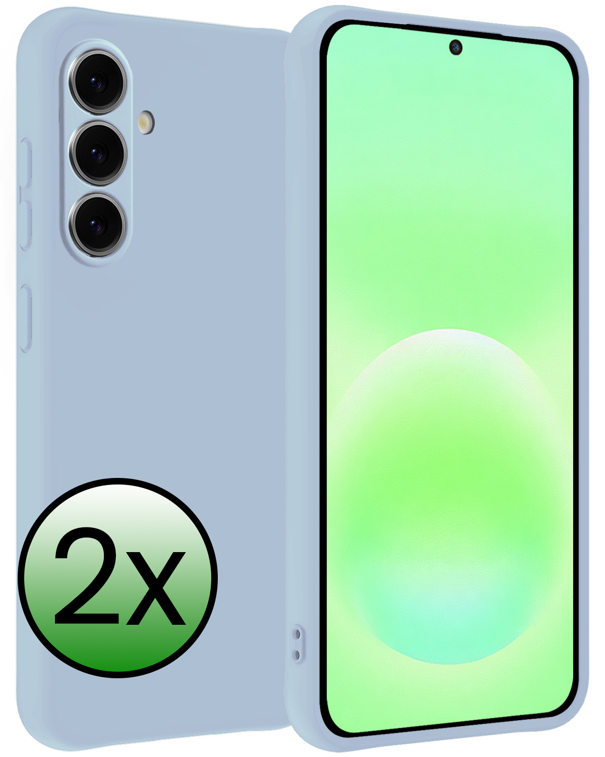 BASEY. BASEY. Samsung Galaxy A57 Hoesje Siliconen - Lichtblauw - 2 PACK