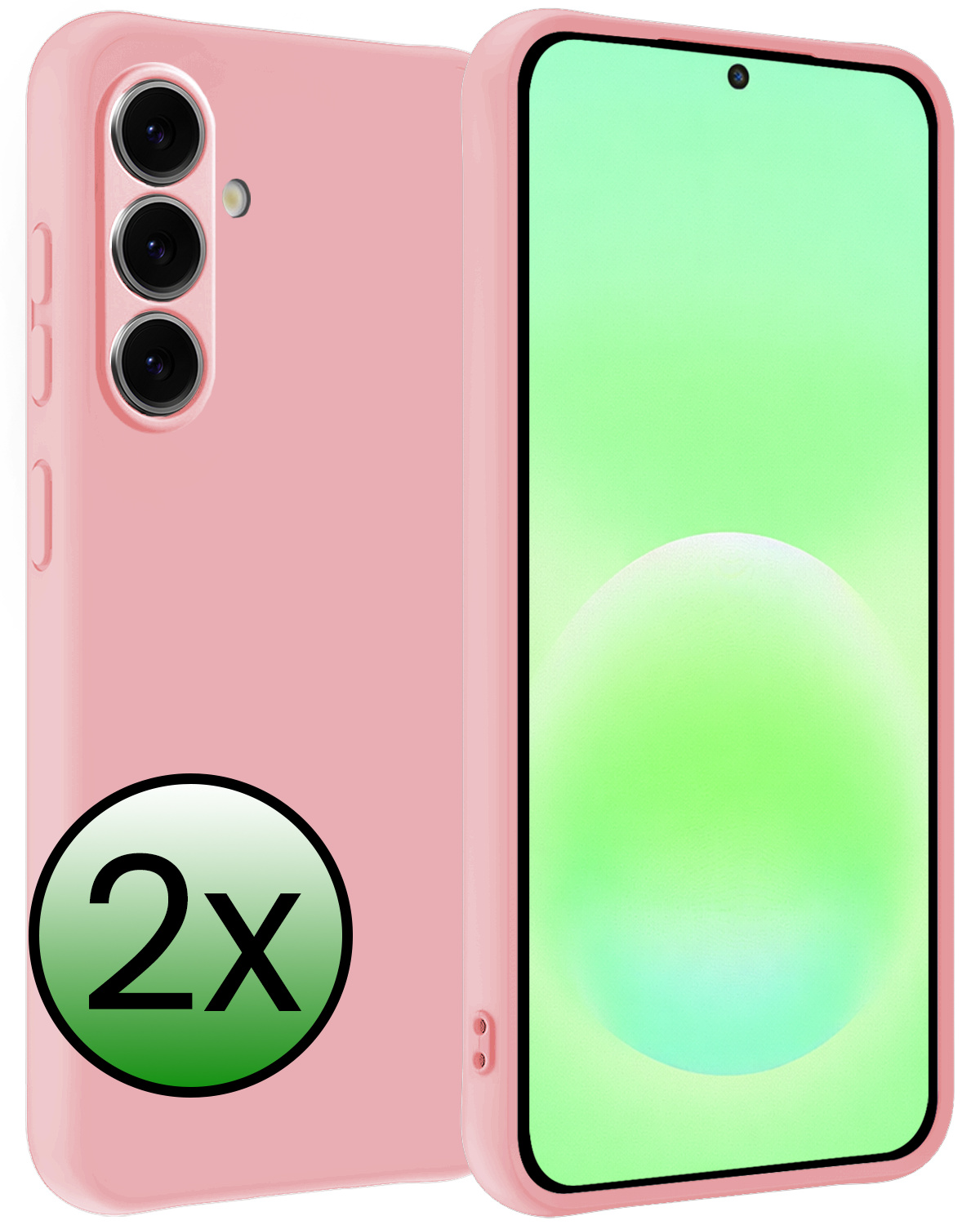 BASEY. BASEY. Samsung Galaxy A57 Hoesje Siliconen - Lichtroze - 2 PACK