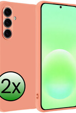 BASEY. BASEY. Samsung Galaxy A57 Hoesje Siliconen - Perzik - 2 PACK