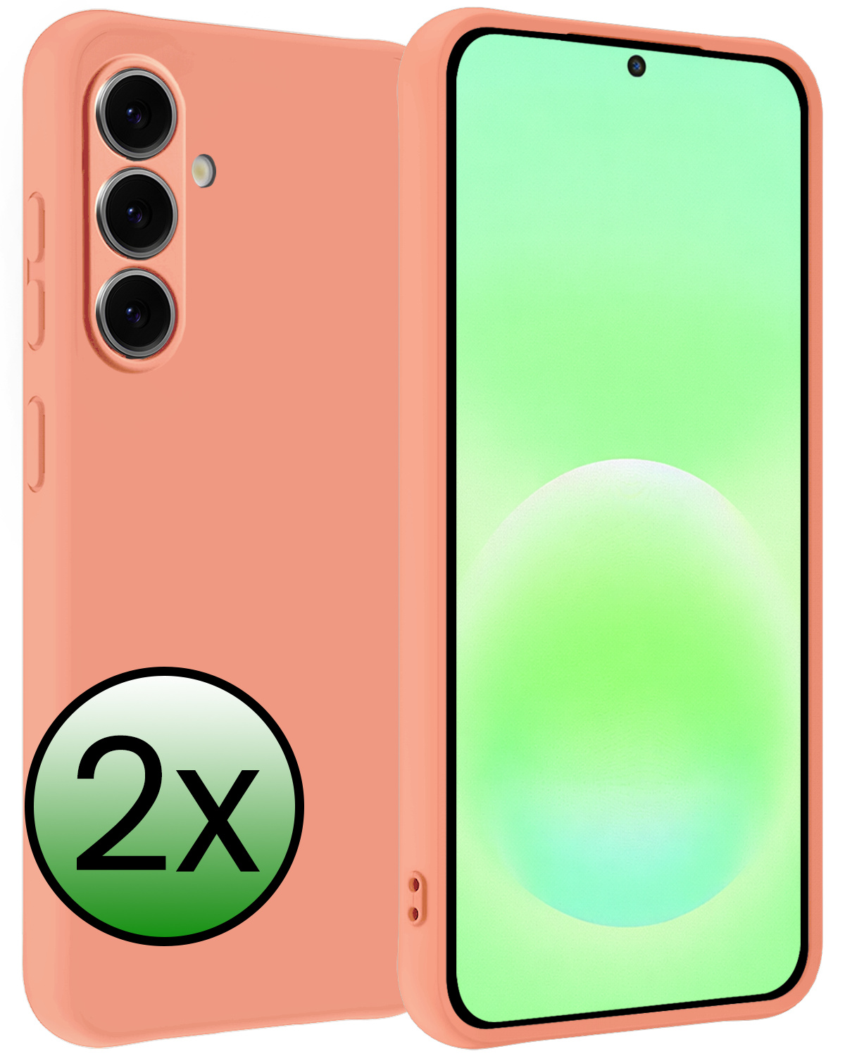 BASEY. BASEY. Samsung Galaxy A57 Hoesje Siliconen - Perzik - 2 PACK