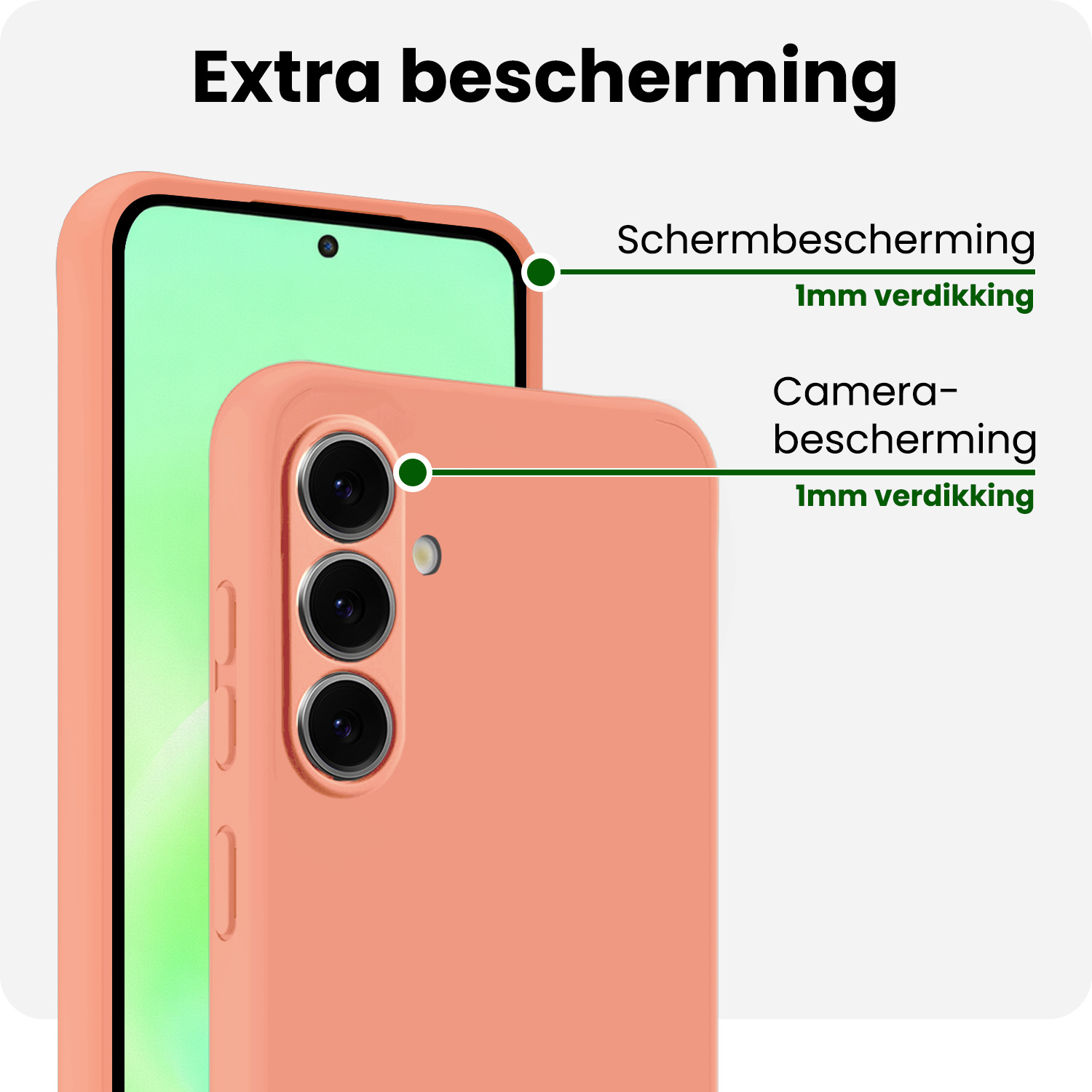 BASEY. BASEY. Samsung Galaxy A57 Hoesje Siliconen - Perzik - 2 PACK