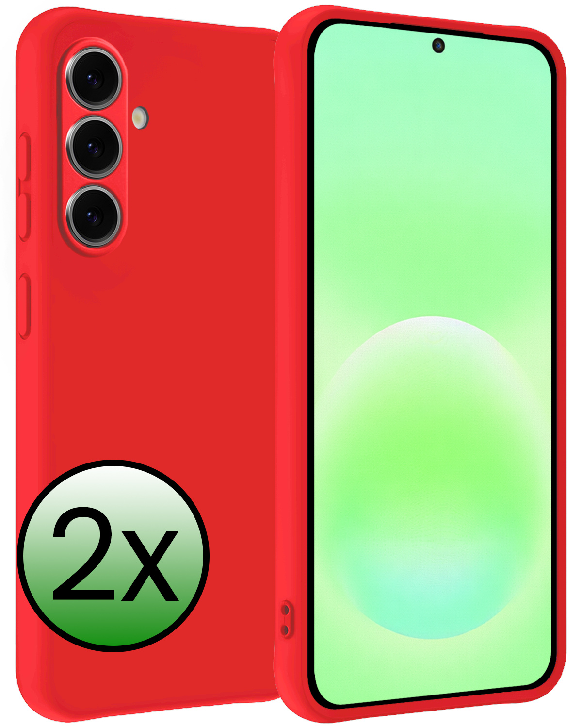BASEY. BASEY. Samsung Galaxy A57 Hoesje Siliconen - Rood - 2 PACK