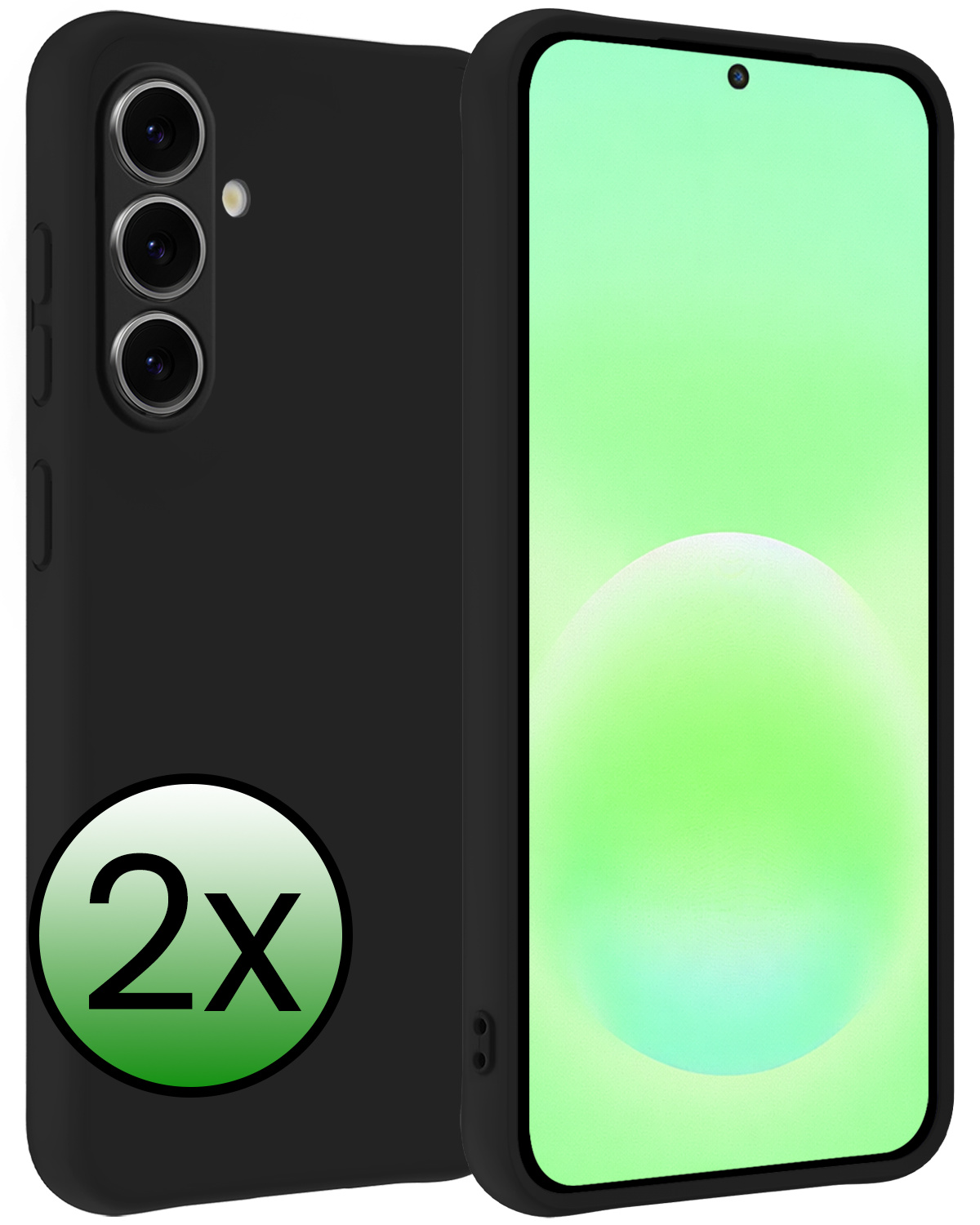 BASEY. BASEY. Samsung Galaxy A57 Hoesje Siliconen - Zwart - 2 PACK