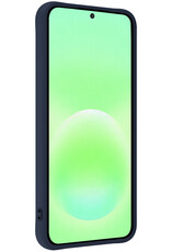 BASEY. BASEY. Samsung Galaxy A57 Hoesje Siliconen Met Screenprotector - Donkerblauw