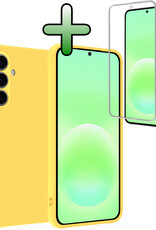 BASEY. BASEY. Samsung Galaxy A57 Hoesje Siliconen Met Screenprotector - Geel