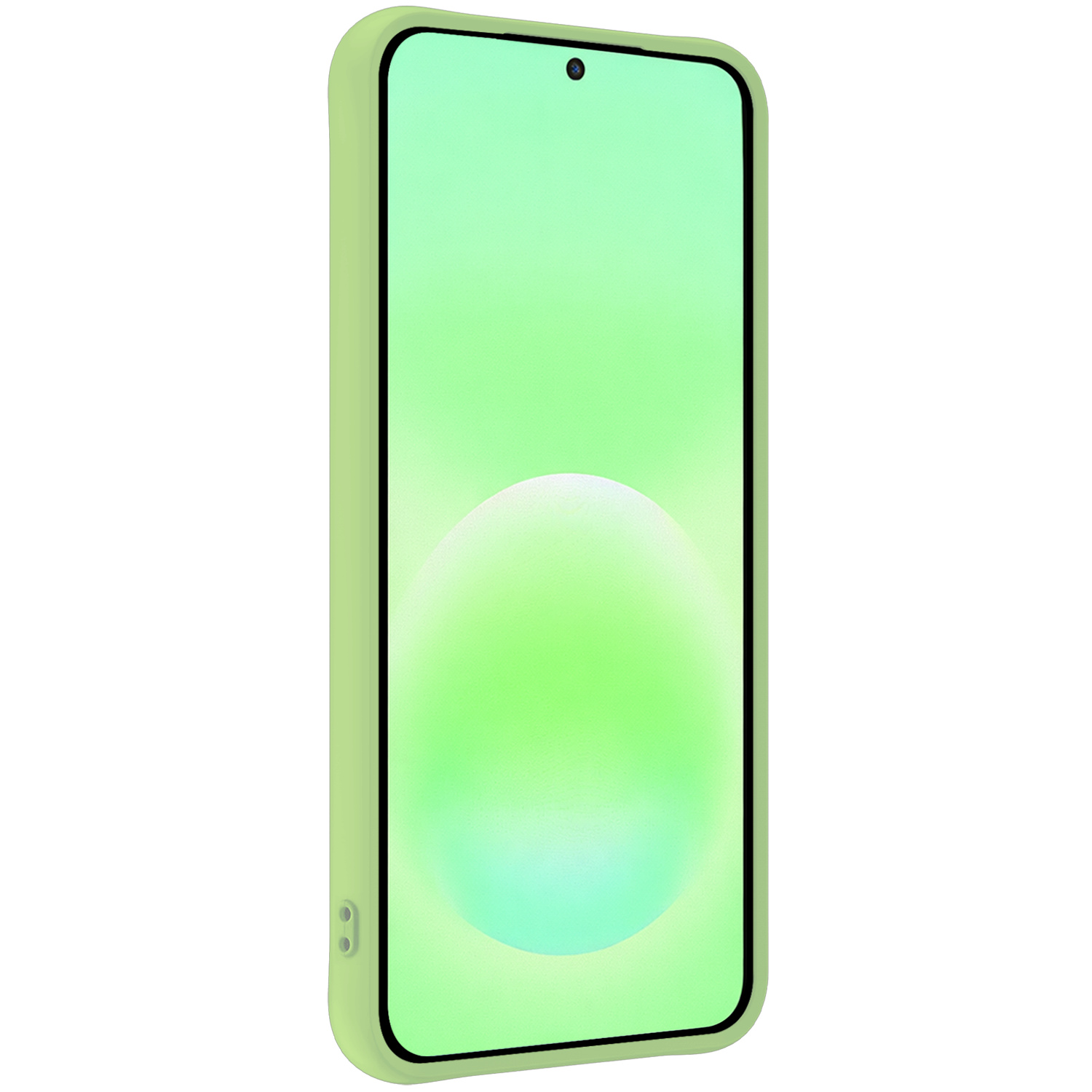 BASEY. BASEY. Samsung Galaxy A57 Hoesje Siliconen Met Screenprotector - Groen