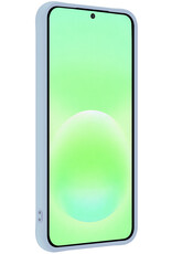 BASEY. BASEY. Samsung Galaxy A57 Hoesje Siliconen Met Screenprotector - Lichtblauw