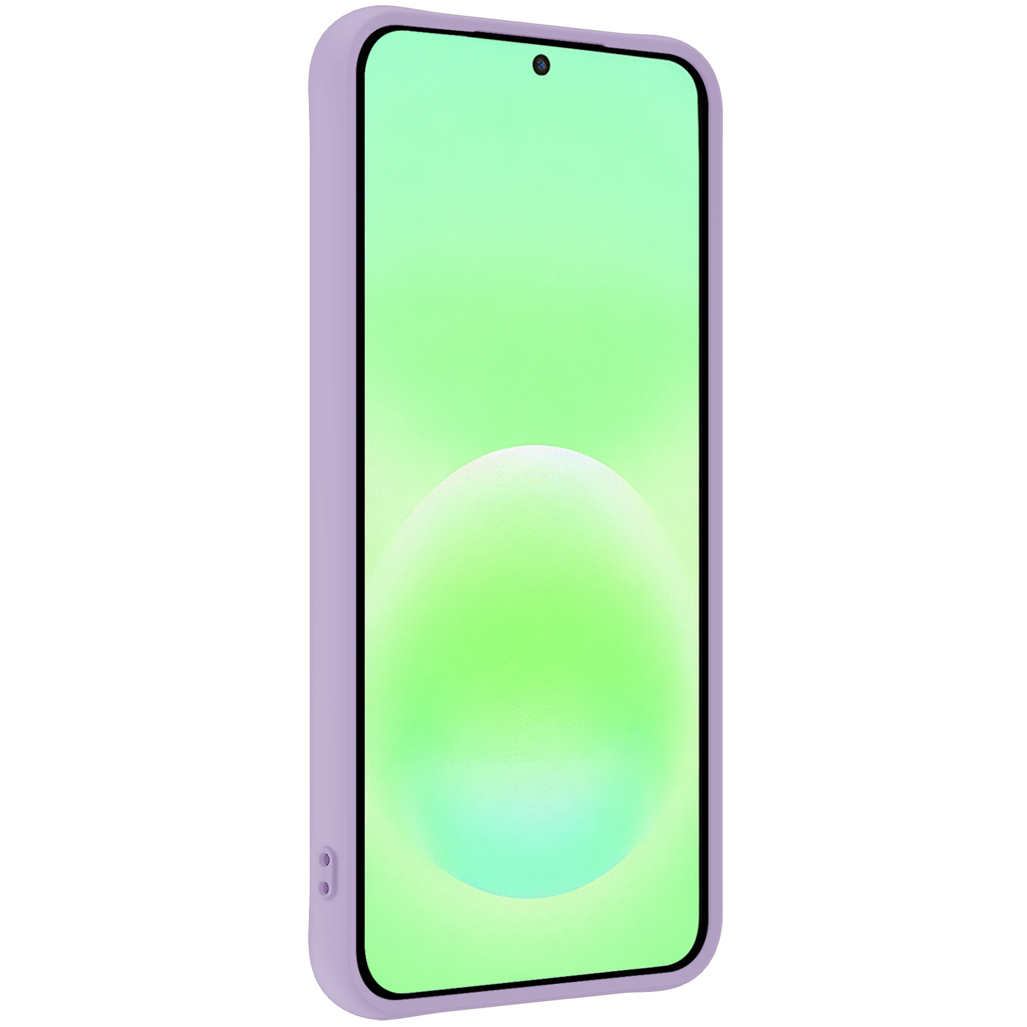 BASEY. BASEY. Samsung Galaxy A57 Hoesje Siliconen Met Screenprotector - Lila