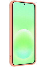 BASEY. BASEY. Samsung Galaxy A57 Hoesje Siliconen Met Screenprotector - Perzik