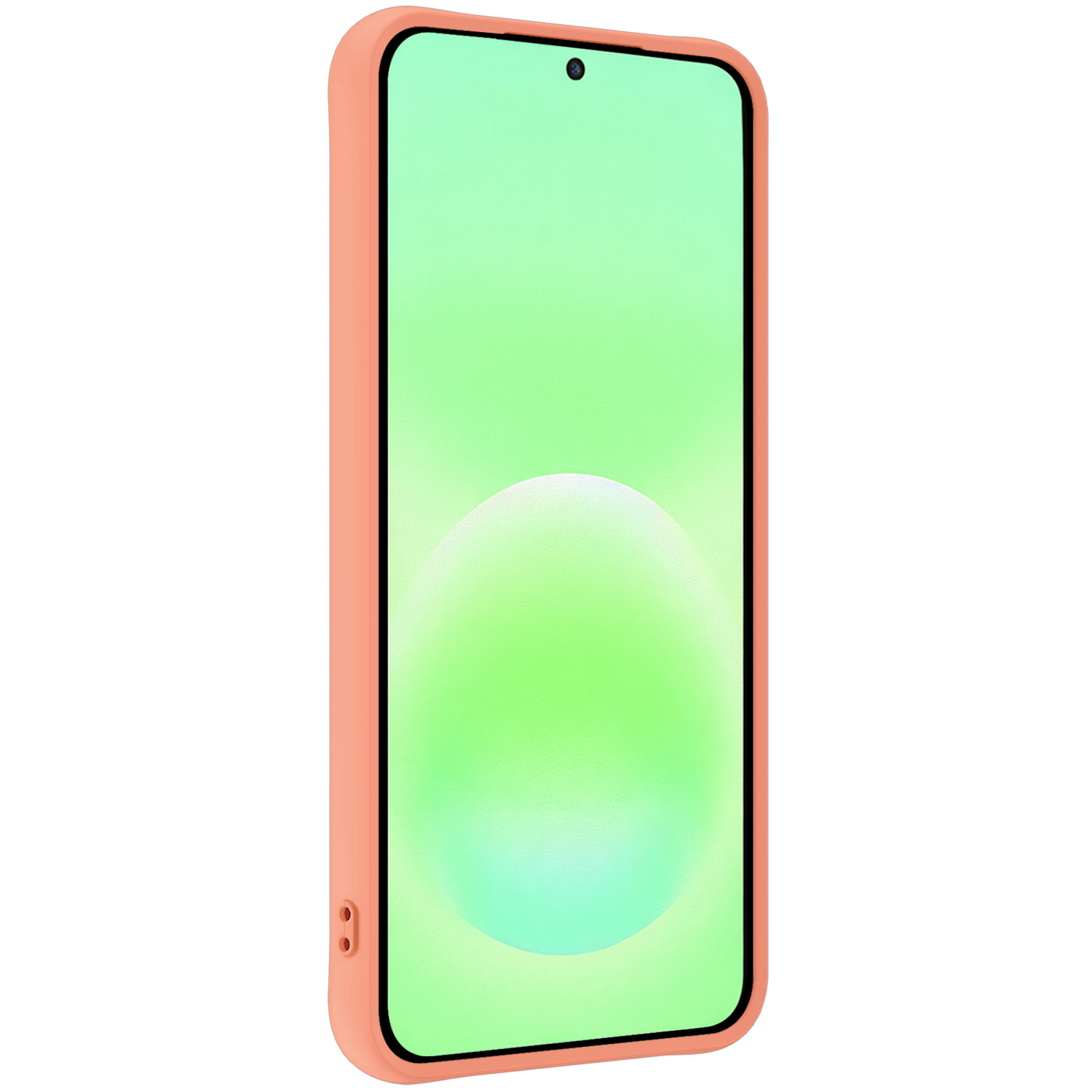 BASEY. BASEY. Samsung Galaxy A57 Hoesje Siliconen Met Screenprotector - Perzik