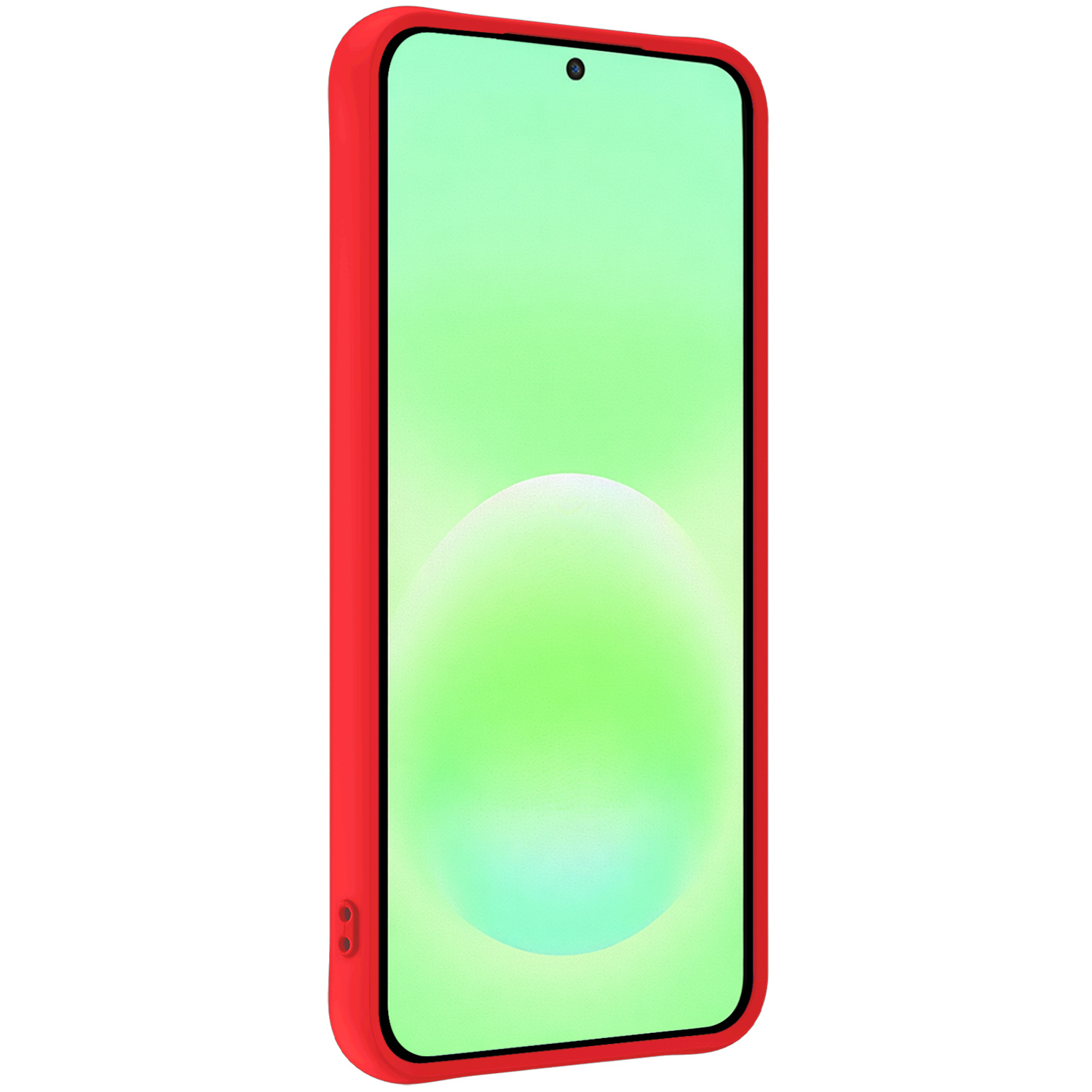 BASEY. BASEY. Samsung Galaxy A57 Hoesje Siliconen Met Screenprotector - Rood