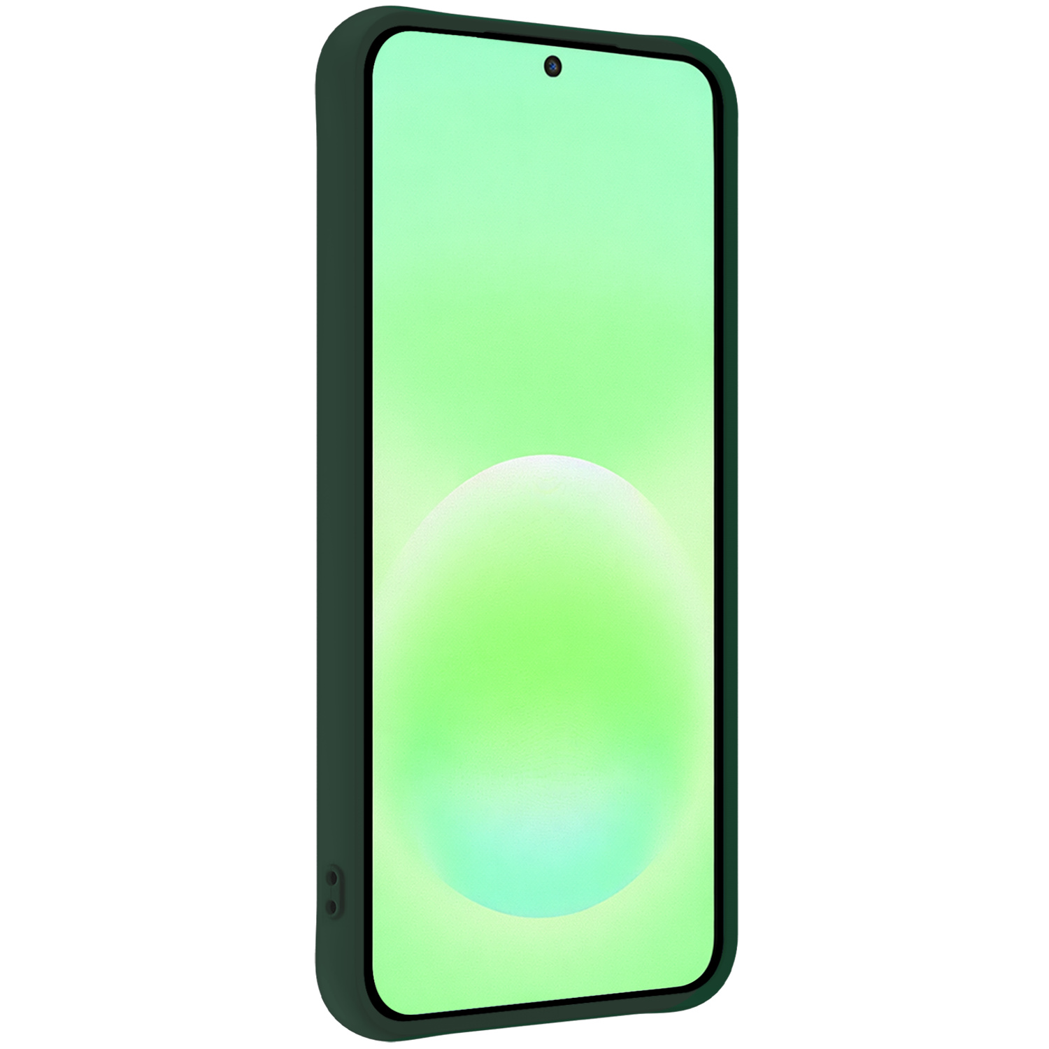 BASEY. BASEY. Samsung Galaxy A57 Hoesje Siliconen Met 2x Screenprotector - Donkergroen