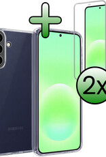 BASEY. BASEY. Samsung Galaxy A57 Hoesje Siliconen Met 2x Screenprotector - Transparant