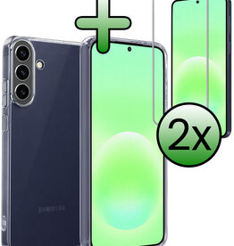 BASEY. BASEY. Samsung Galaxy A57 Hoesje Siliconen Met 2x Screenprotector - Transparant