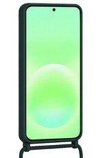 BASEY. BASEY. Samsung Galaxy A57 Hoesje Pashouder met Koord Met 2x Screenprotector - Donkergroen