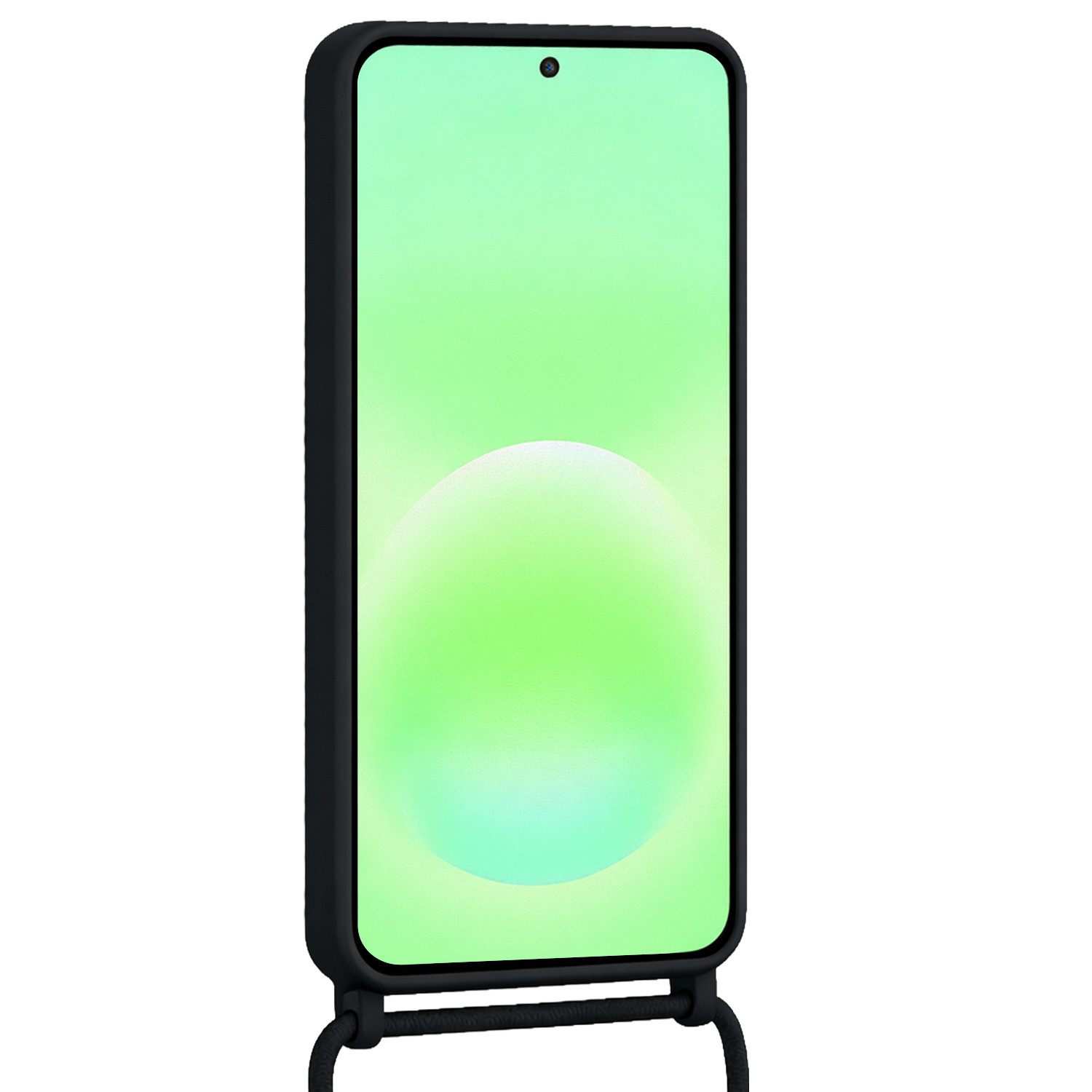 BASEY. BASEY. Samsung Galaxy A57 Hoesje Pashouder met Koord Met 2x Screenprotector - Zwart