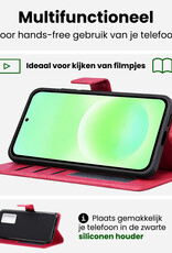 BASEY. BASEY. Samsung Galaxy A57 Hoesje Bookcase - Donkerroze