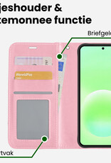 BASEY. BASEY. Samsung Galaxy A57 Hoesje Bookcase - Lichtroze