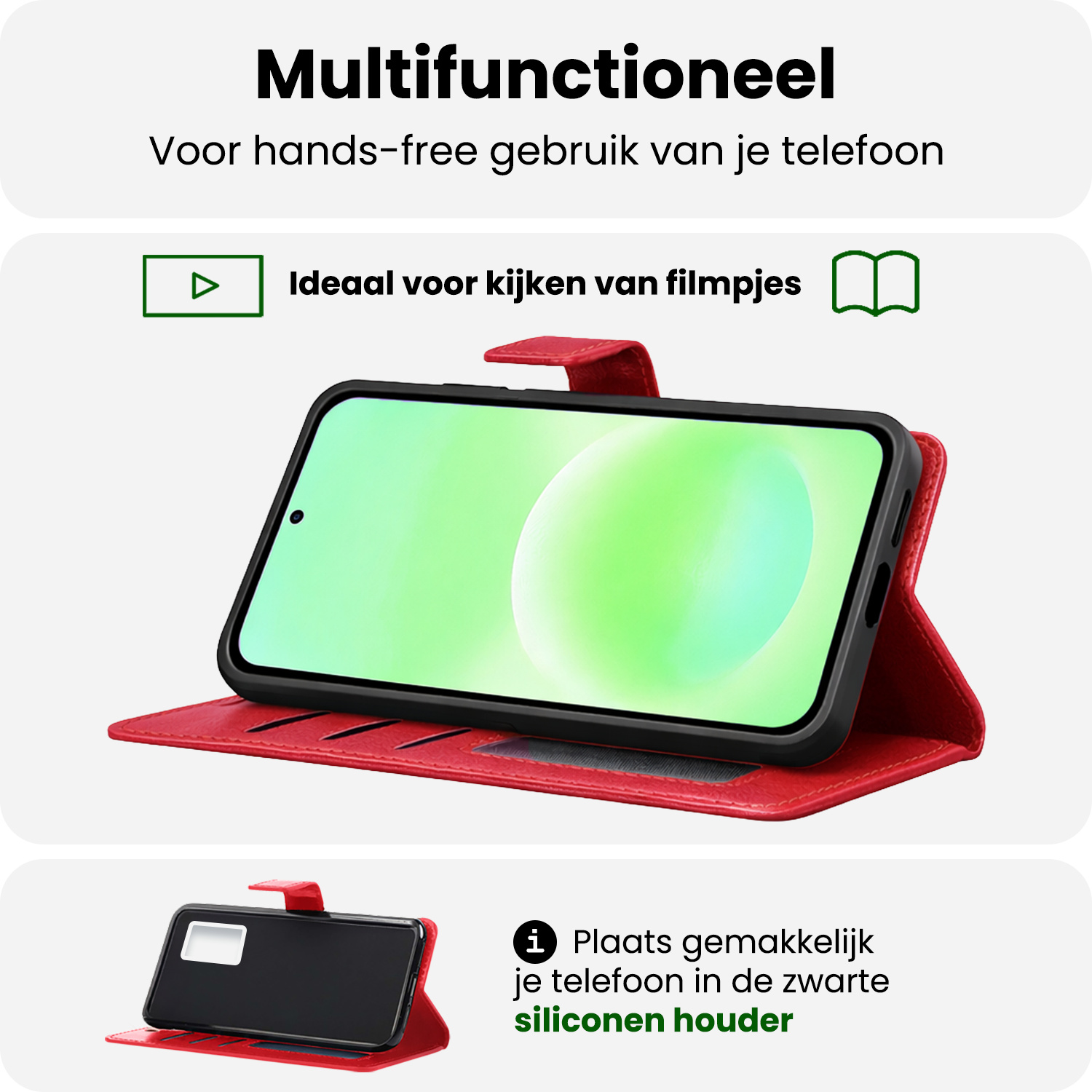 BASEY. BASEY. Samsung Galaxy A57 Hoesje Bookcase - Rood