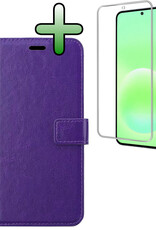 BASEY. BASEY. Samsung Galaxy A57 Hoesje Bookcase Met Screenprotector - Paars