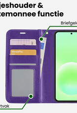 BASEY. BASEY. Samsung Galaxy A57 Hoesje Bookcase Met Screenprotector - Paars