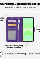 BASEY. BASEY. Samsung Galaxy A57 Hoesje Bookcase Met Screenprotector - Paars