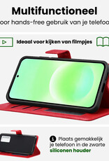 BASEY. BASEY. Samsung Galaxy A57 Hoesje Bookcase Met Screenprotector - Rood