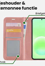 BASEY. BASEY. Samsung Galaxy A57 Hoesje Bookcase Met Screenprotector - Rose Goud