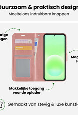 BASEY. BASEY. Samsung Galaxy A57 Hoesje Bookcase Met Screenprotector - Rose Goud