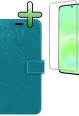 BASEY. BASEY. Samsung Galaxy A57 Hoesje Bookcase Met Screenprotector - Turquoise
