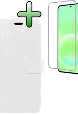 BASEY. BASEY. Samsung Galaxy A57 Hoesje Bookcase Met Screenprotector - Wit