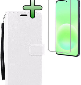BASEY. BASEY. Samsung Galaxy A57 Hoesje Bookcase Met Screenprotector - Wit