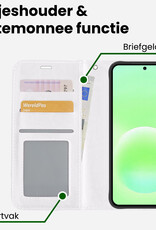 BASEY. BASEY. Samsung Galaxy A57 Hoesje Bookcase Met Screenprotector - Wit