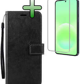 BASEY. BASEY. Samsung Galaxy A57 Hoesje Bookcase Met Screenprotector - Zwart