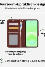 BASEY. BASEY. Samsung Galaxy A57 Hoesje Bookcase Met 2x Screenprotector - Bruin