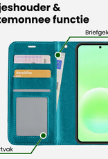 BASEY. BASEY. Samsung Galaxy A57 Hoesje Bookcase Met 2x Screenprotector - Turquoise
