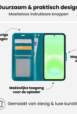 BASEY. BASEY. Samsung Galaxy A57 Hoesje Bookcase Met 2x Screenprotector - Turquoise