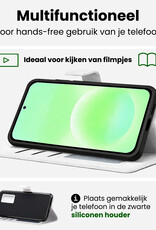 BASEY. BASEY. Samsung Galaxy A57 Hoesje Bookcase Met 2x Screenprotector - Wit
