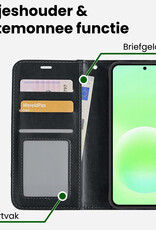 BASEY. BASEY. Samsung Galaxy A57 Hoesje Bookcase Met 2x Screenprotector - Zwart