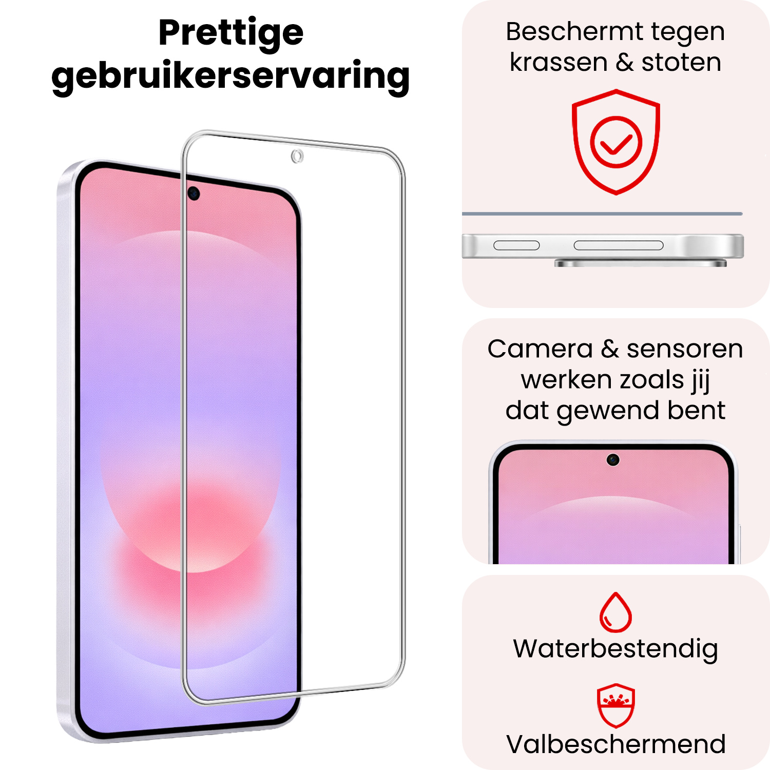 NoXx NoXx Samsung Galaxy A37 Screenprotector Glas - 3 PACK